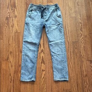 Cat & Jack Light Wash Jean Jogger Pants Boy’s Sz 10